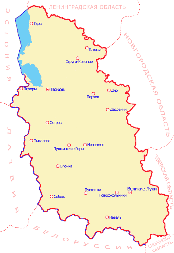 Псковская область новосокольники карта